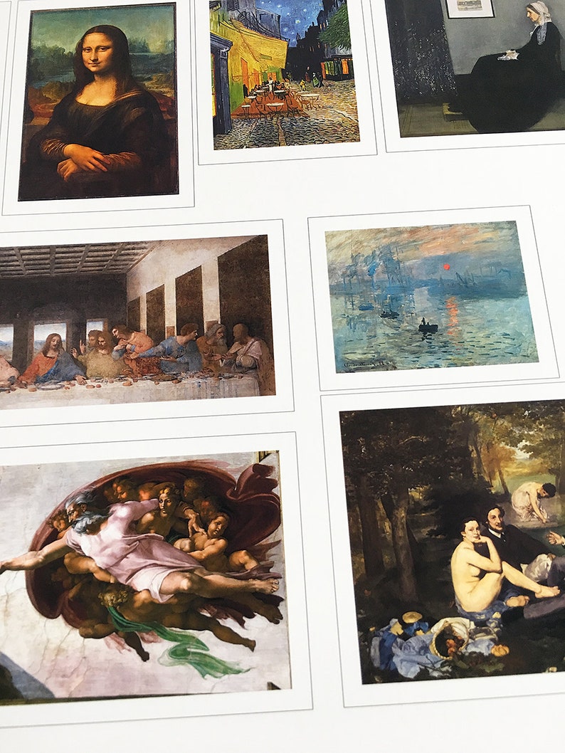 Miniature Famous Paintings Dollhouse Printable DIGITAL | Etsy
