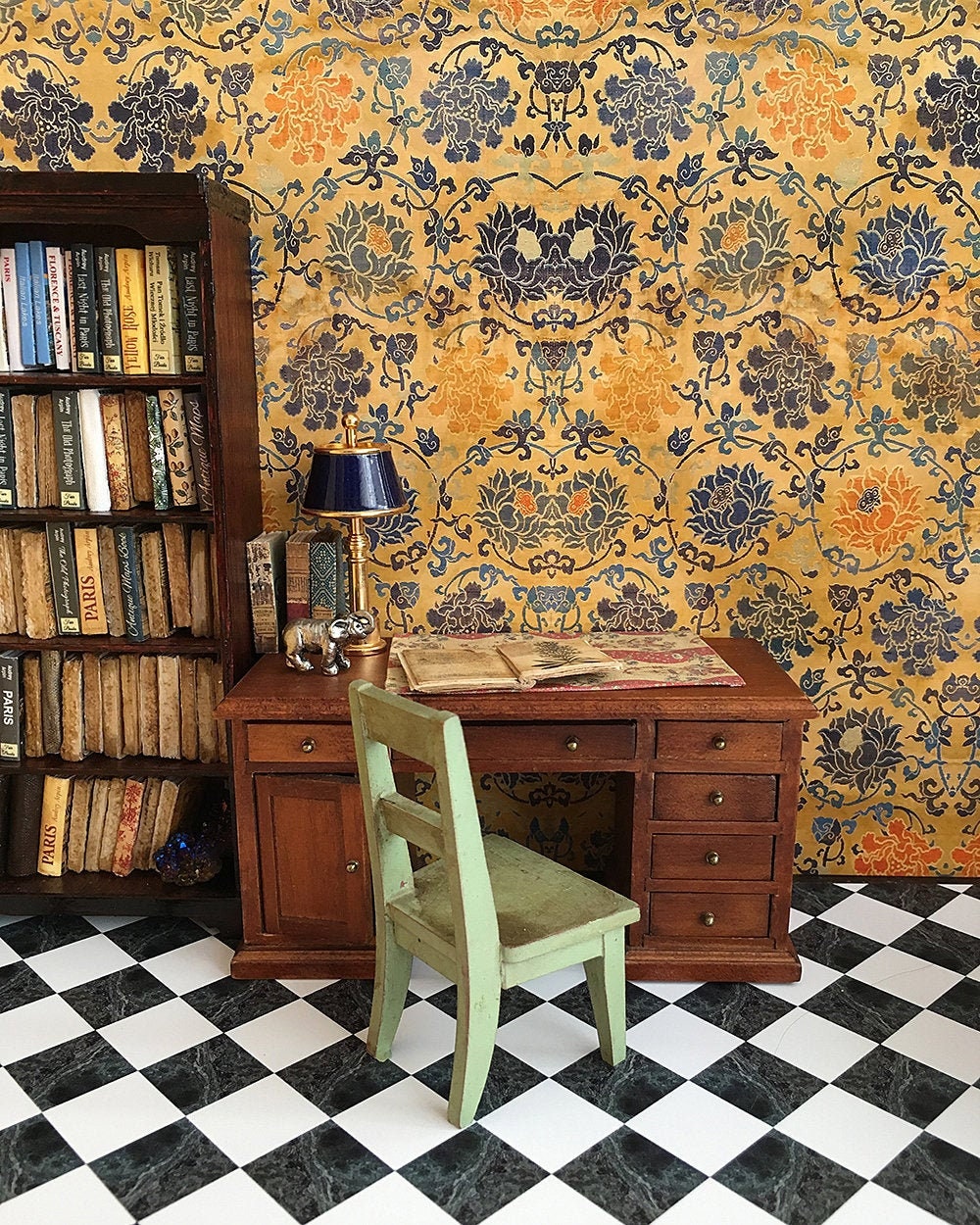 Dollhouse Miniature Wallpaper Botanical Design 1:12 Scale DIGITAL ...