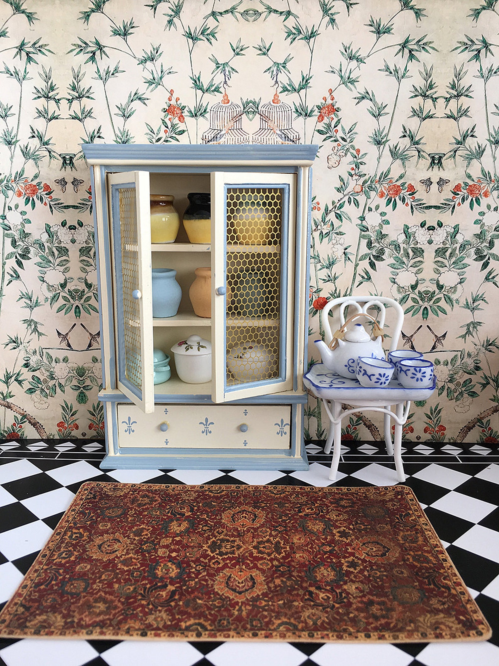 Dollhouse Wallpaper Miniature 1:24 and 1/12 Scale Scale - Etsy