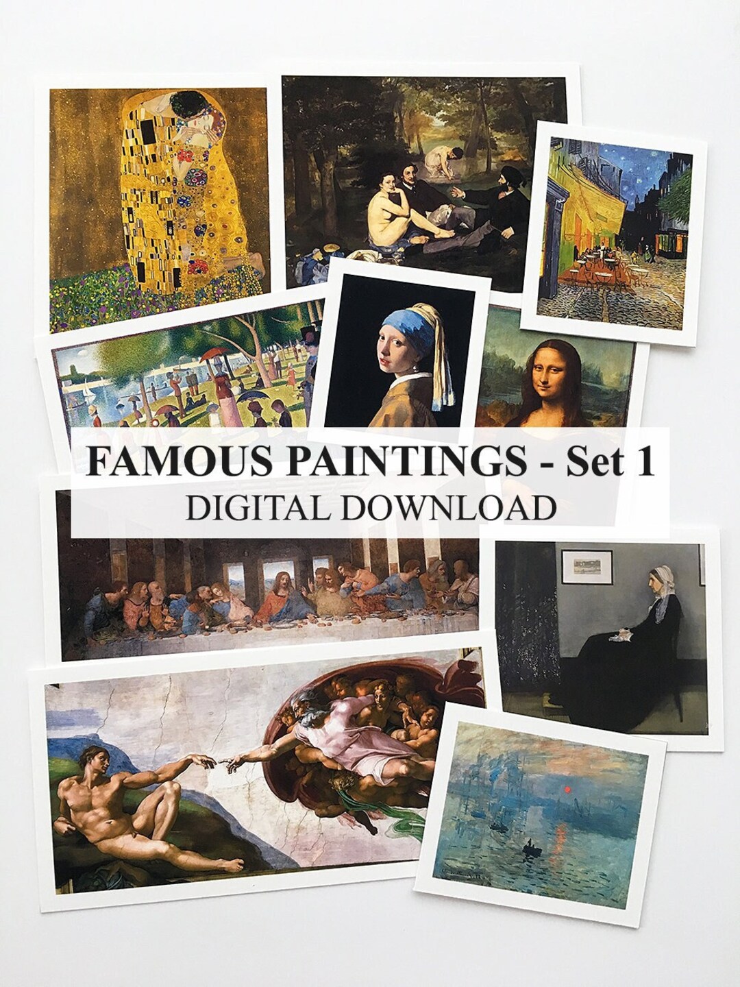 Miniature Famous Paintings Dollhouse Printable DIGITAL DOWNLOAD for ...