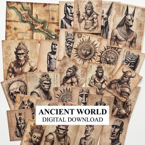 Dollhouse Miniature Ancient World Prints Vintage Look Study Library 62 Images - DIGITAL DOWNLOAD