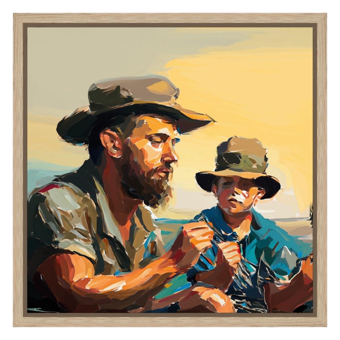 Father and Son - Printable Digital Art - Oil Painting Digital Art - Etsy