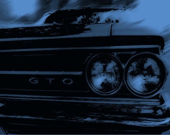 1964 Pontiac GTO Art Print Mopar Classic American Auto Vintage Sixties