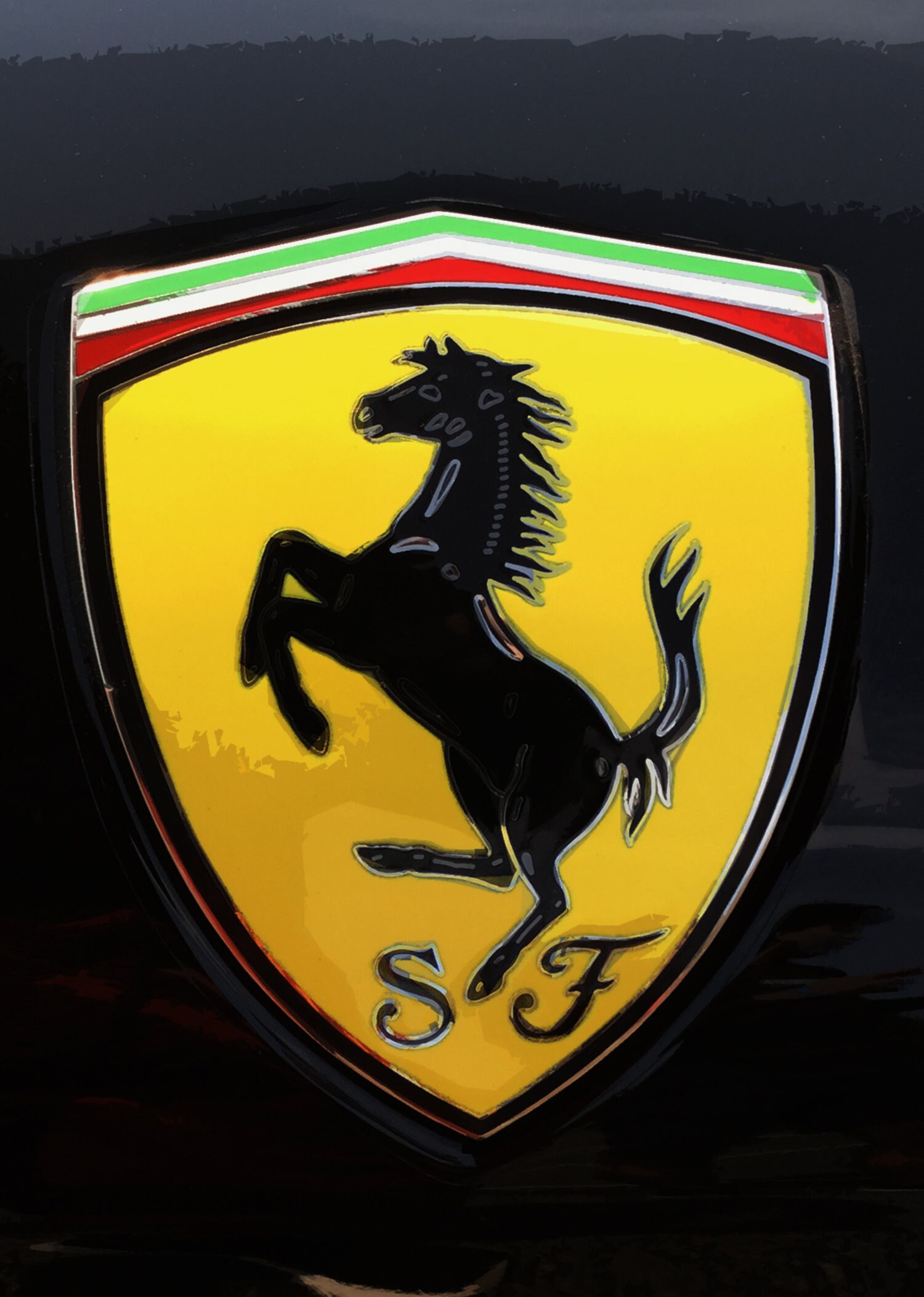 Ferrari Sports Car Hood Ornament Art Print Digital Download Italian Sports Car