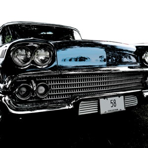 1958 Chevrolet Pop Art Print Digital Download Classic American Auto Vintage Fifties