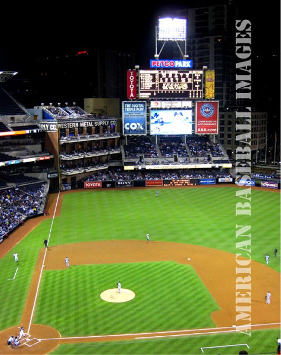 San Diego Padres Petco Park Night Photograph Or Greeting Card Etsy