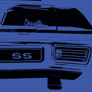Chevrolet Chevelle SS Art Print GM Classic American Auto Vintage Seventies Muscle Car