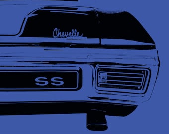 Chevy Chevelle SS Art Print Digital Download GM Classic American Auto Vintage Seventies Muscle Car