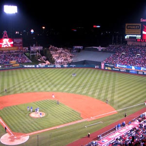 Angel Stadium At Anaheim The Big A Night Photograph Digital Download