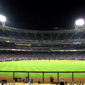 San Diego Padres Petco Park Center Field Night Photograph