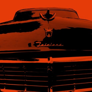 Ford Fairlane &#39;56 Pop Art Print Digital Download Classic American Auto Vintage Fifties