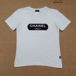 Chanel Uniform Logo White T-shirt Size XS