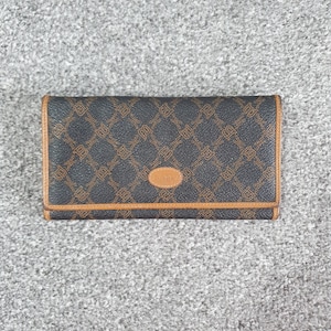 Cartera Bally Vintage de cuero marrón con monograma