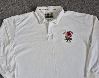 Maillot Vintage ANGLETERRE 1991 - Coupe Du Monde De Rugby - Cotton Traders - Taille M - Collection
