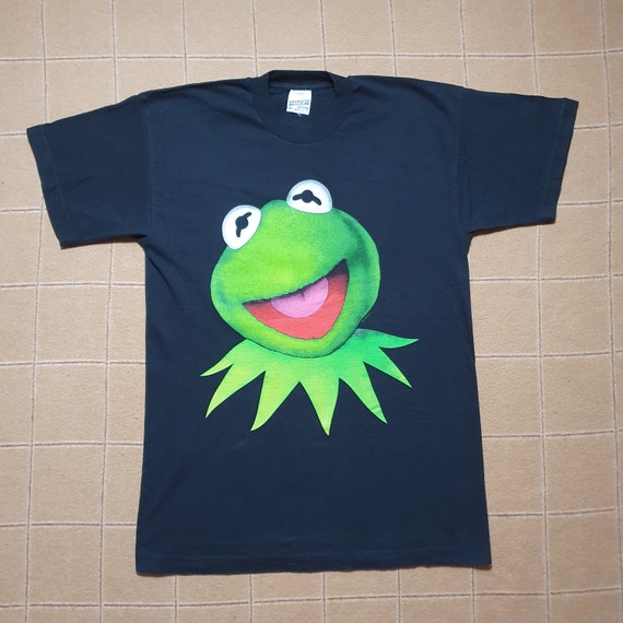 Vintage 90s Kermit the Frog the Muppets Big Print T-shirt Size - Etsy