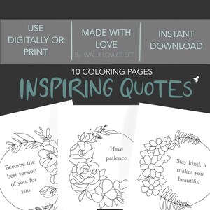 10 pages à colorier imprimables pour adultes | Anneau Botanique Floral Croquis Dessins | Coloriage adulte à la maison | Coloriages inspirants imprimables