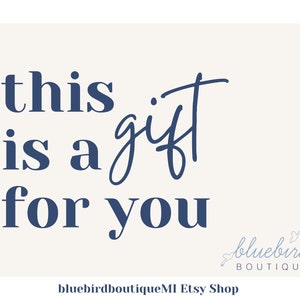 Gift Certificate | BluebirdBoutiqueMI | Last Minute Gift Idea |