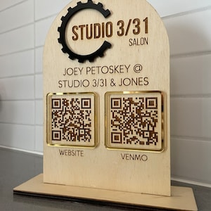 Custom Engraved Personalized QR Code Sign | Payment Collection | Social ...