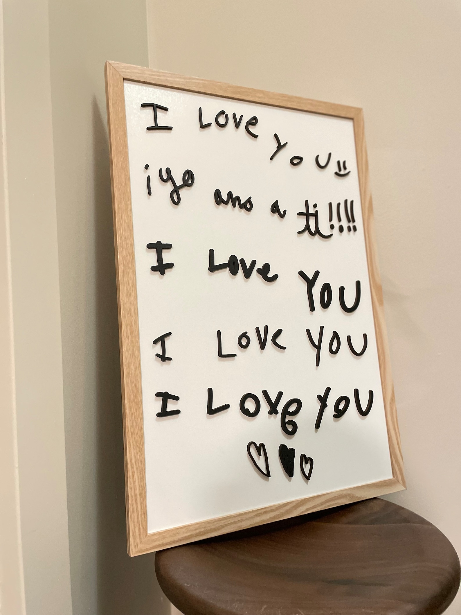 Child's Handwriting Sentimental Gift | Framed Sign | Keepsake ...