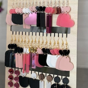 Minimalist Earring Display Holder | Jewelry Organizer | Wall Hanging Tree | Dangle Studs | Wood Gift