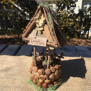 Small Wishing Well, handmade fairy house, personalized gift, fairy garden accessory, birthday gift, gifts for her, housewarming gifts, fairy