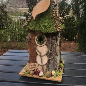 Large Handmade Bird House personalized gift, custom made gift - Bluebirds Welcomed