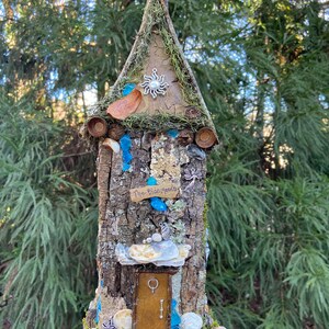 Large Handmade Fairy House, personalized gift, custom made, fairy garden - “The Biderman’s”