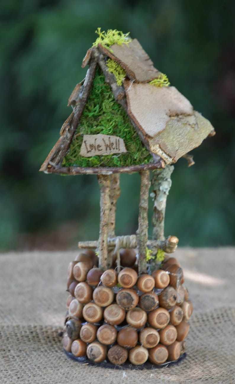 Handmade Miniature Wishing Well, Personalized Fairy Garden Decor - Etsy