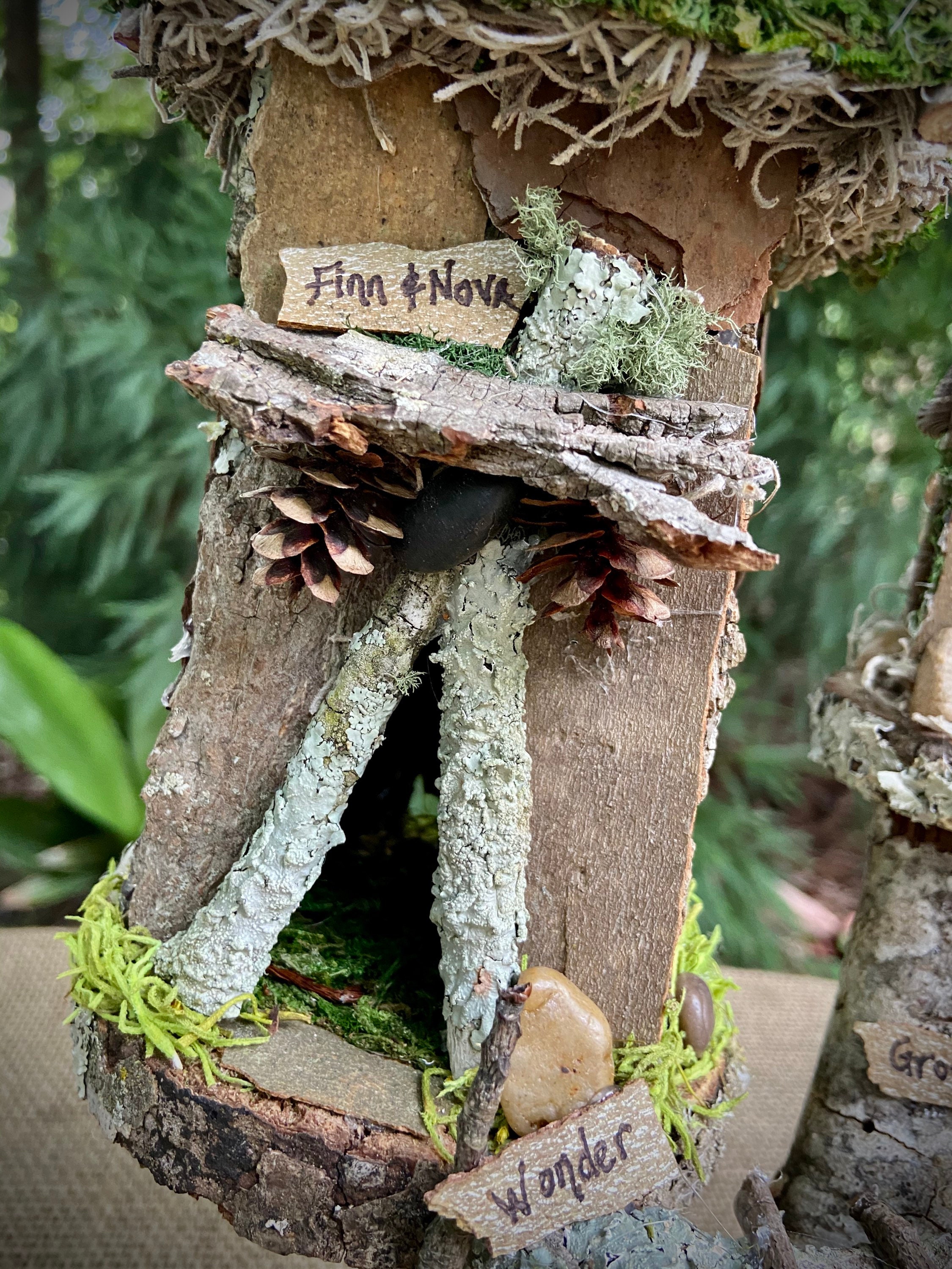 Double Fairy House, Handmade Fairy House, Personalized Gift