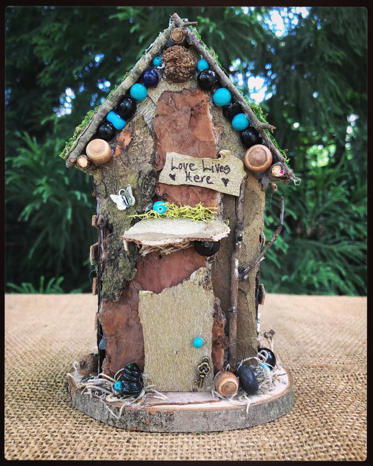 Handmade Miniature Fairy House, Personalized Keepsake Gift