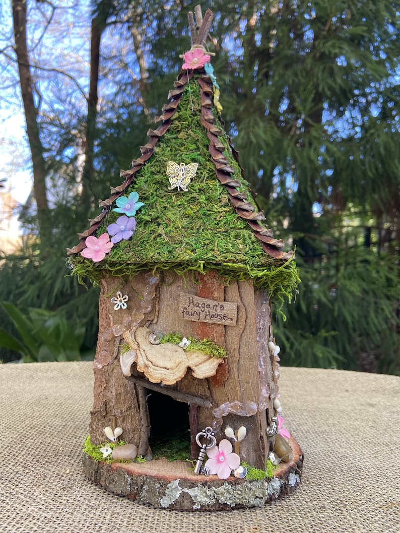 Medium Fairy House Handmade Fairy House Personalized Gift Etsy