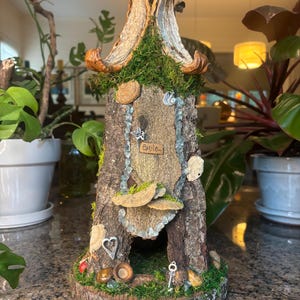Medium Fairy House, handmade fairy house, personalized gift, custom made, pixie house, gnome home