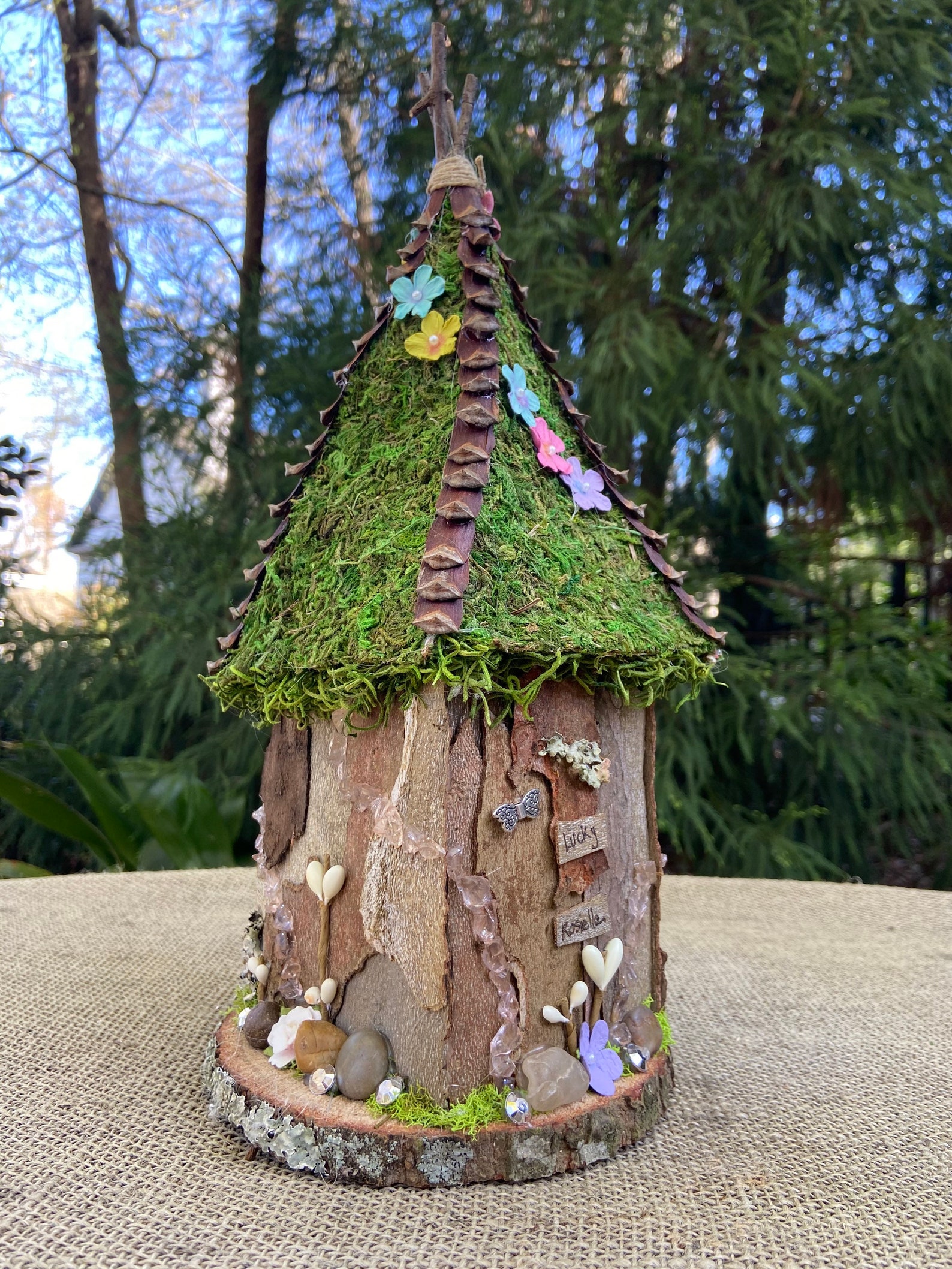 Medium Fairy House Handmade Fairy House Personalized Gift Etsy