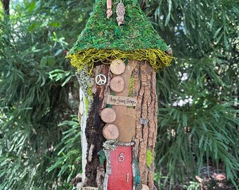 Handmade fairy house,personalized gift, custom made gift, gnome home - Home Sweet Home
