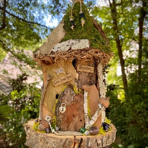Medium Fairy House, handmade fairy house, personalized gift, custom made - Love Lives Here