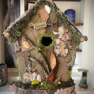 Medium Handmade Bird House, personalized gift, custom made - Nanee