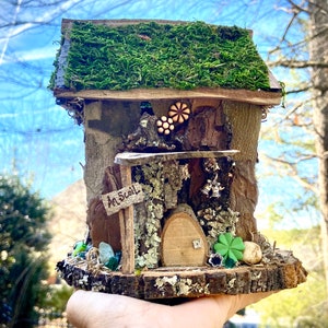 Medium Fairy School, handmade fairy house, personalized gift, custom made - An Scoil