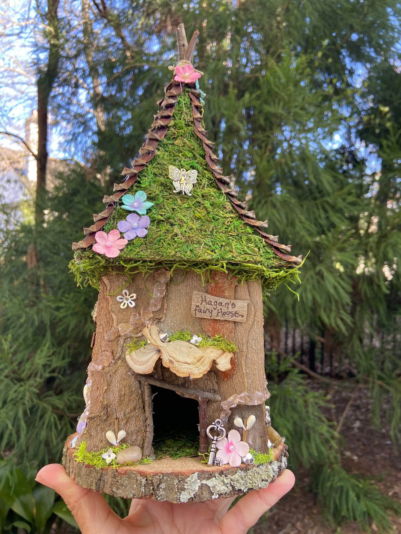 Medium Fairy House Handmade Fairy House Personalized Gift Etsy