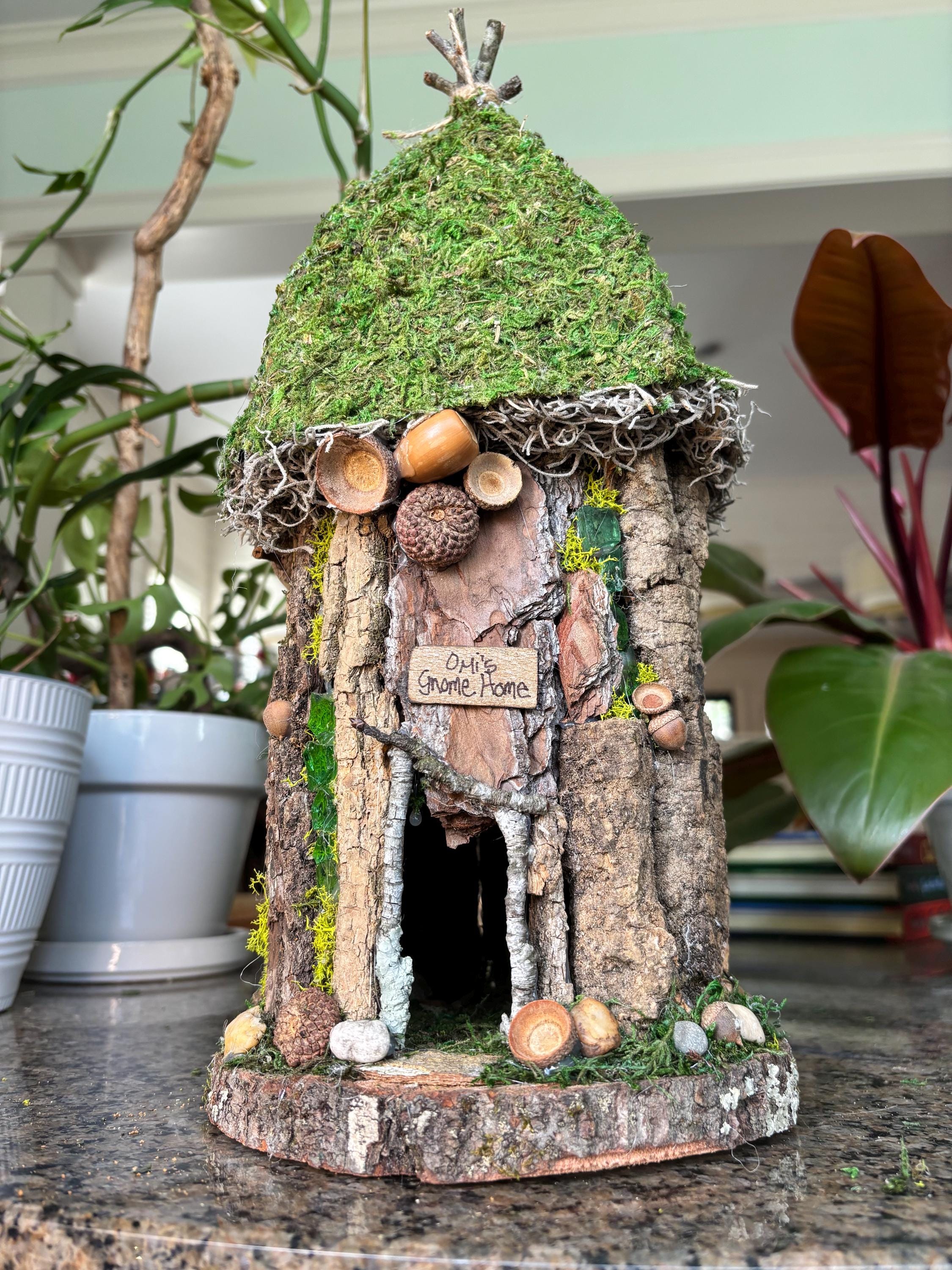 Large and Tall Gnome House, Handmade Fairy House, Gnome Home ...