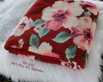 Poly Rib Knit, Fabric, By The Yard/ Half Yard