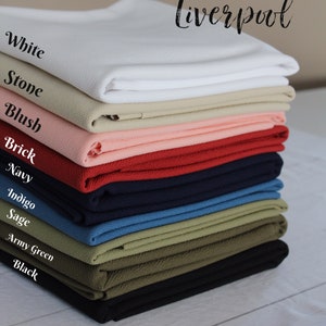 Solid Liverpool Knit, Fabric, By The Yard/ Half Yard
