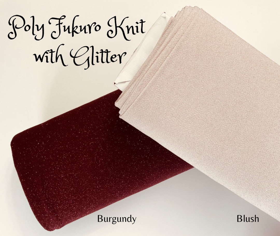 Poly Fukuro Knit W/ Glitter, Fabric, by the Yard/half Yard Etsy