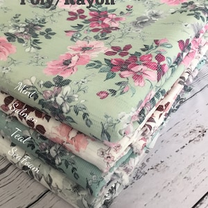 Poly Rayon Fabric, By The Yard/ Half Yard