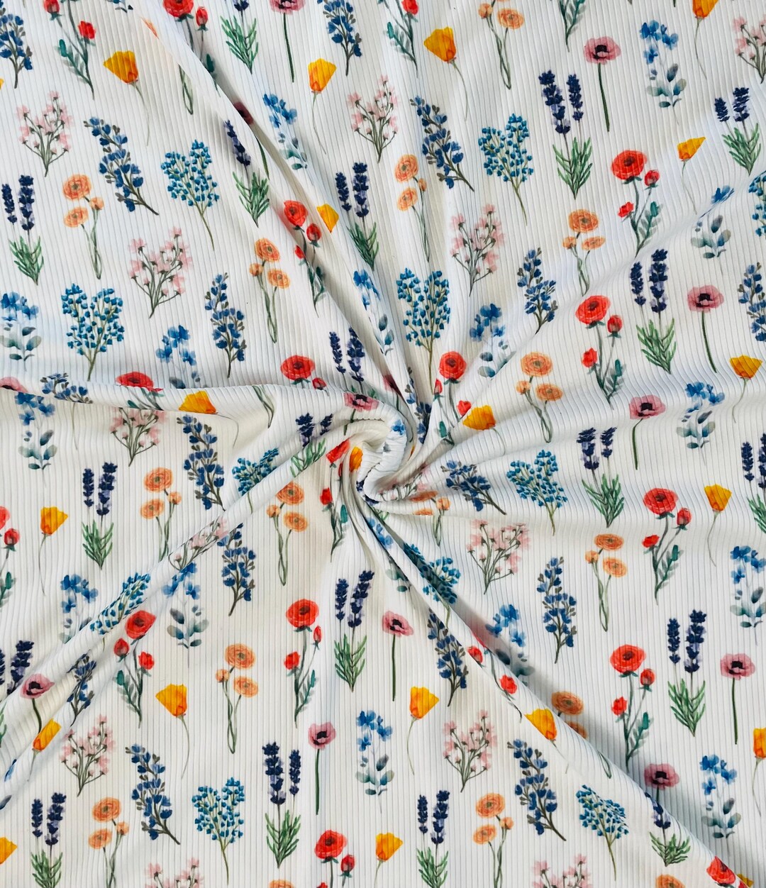 Mini Fine Rib Textile Exclusive Print! Brushed Mini Rib Knit, Fabric, by the Yard/ Half Yard ...