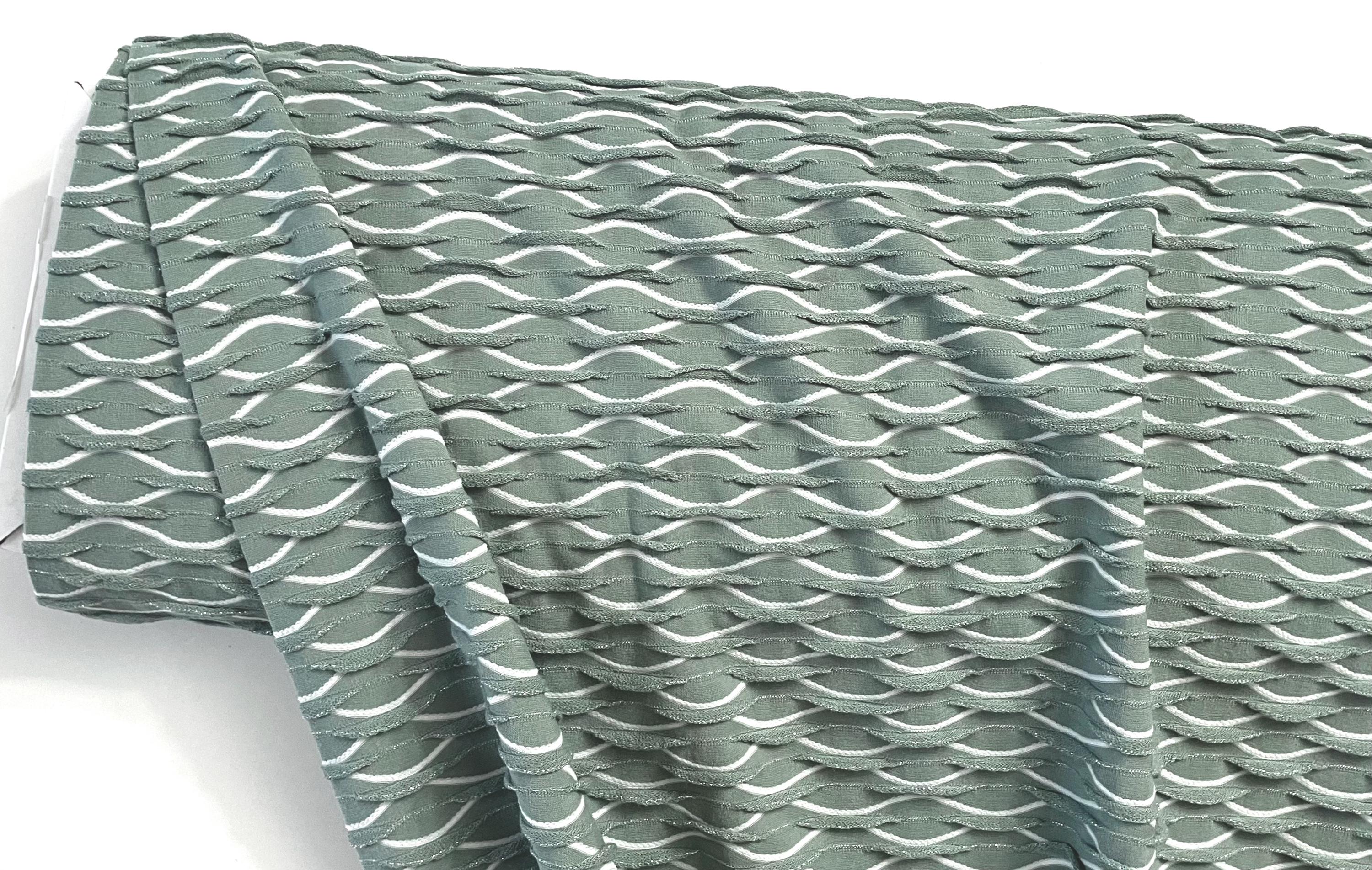 Jacquard Wave Knit, Fabric, by the Yard/ Half Yard - Etsy