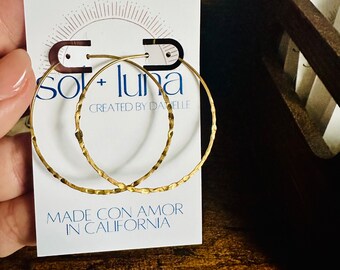 DEE | Hammered Hoop |  Earring