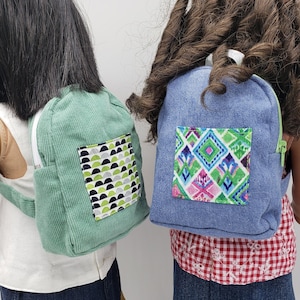 Doll Backpack - Choose from Blue or Green