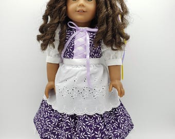 Oktoberfest Doll Dress, German Dirndl, Fits 18 Inch American Girl Dolls