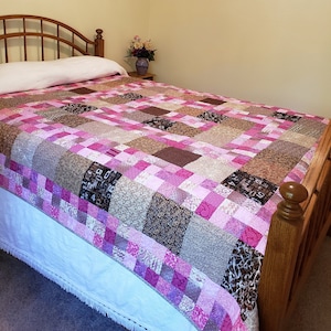 Quilt - Pink and Brown