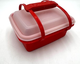 Vintage NEW Tupperware Lunch Box Pack-n-carry 1254 W/ Square